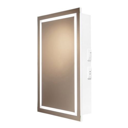 Зеркало-шкаф Azario Hamburg-WHITE LED-00002670 50х80 подвесной цвет белый