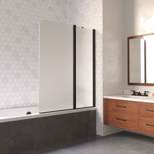 Душевая шторка на ванну Vegas-Glass E2V LUX ST E2V LUX ST 115 02М 10 R 115х150 стекло матовое профиль черный ориентация правая