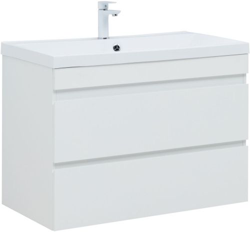 Тумба под раковину Aquanet Нота NEW 00335419 90х50 подвесная цвет белый