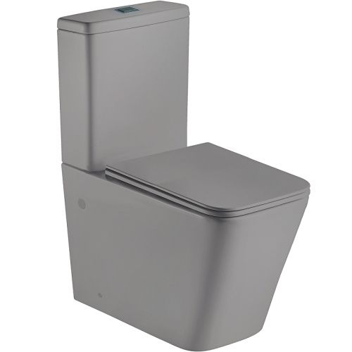 Унитаз напольный с бачком WeltWasser WW SK GELBACH 001 ST MT-GR (10000006100) серый с сиденьем микролифт безободковый душевой смыв