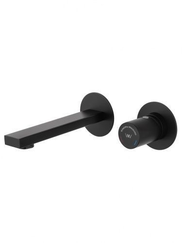 Смеситель для раковины Wonzon & Woghand WW-105-MB встраиваемый в стену черный