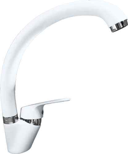 Смеситель для кухни Granfest 3323 иней на мойку белый