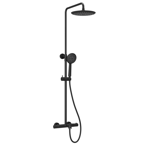 Душевая стойка Sancos Game SC3001LMB настенная цвет черный с термостатом