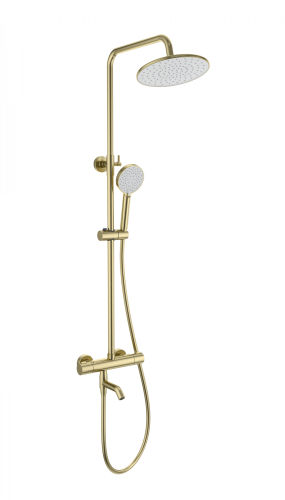Душевая стойка Wonzon & Woghand Inn WW-B3047-A-BG настенная цвет золото с термостатом