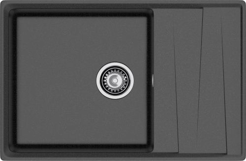 Кухонная мойка Granfest Level LV-760L черный 75х50 цвет черный поверхность матовая