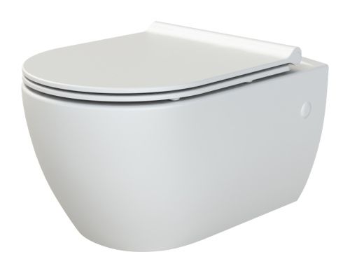 Унитаз подвесной Boheme Bianca 963-SET-2-MW цвет белый с сиденьем микролифт безободковый каскадный смыв
