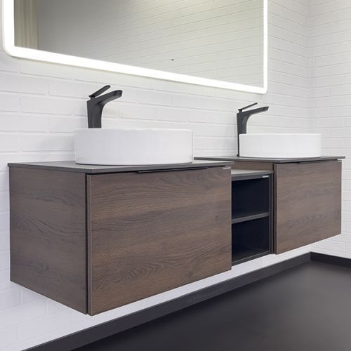 Тумба с раковиной Comforty Портленд 00-00013687CF 150х50 подвесная цвет коричневый