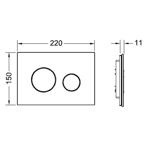 Клавиша смыва механическая Tece TECEloop 9240655 цвет черный - фото 2
