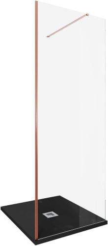 Душевая перегородка Allen Brau Infinity 3.21005.60 80х200 стекло прозрачное профиль медь