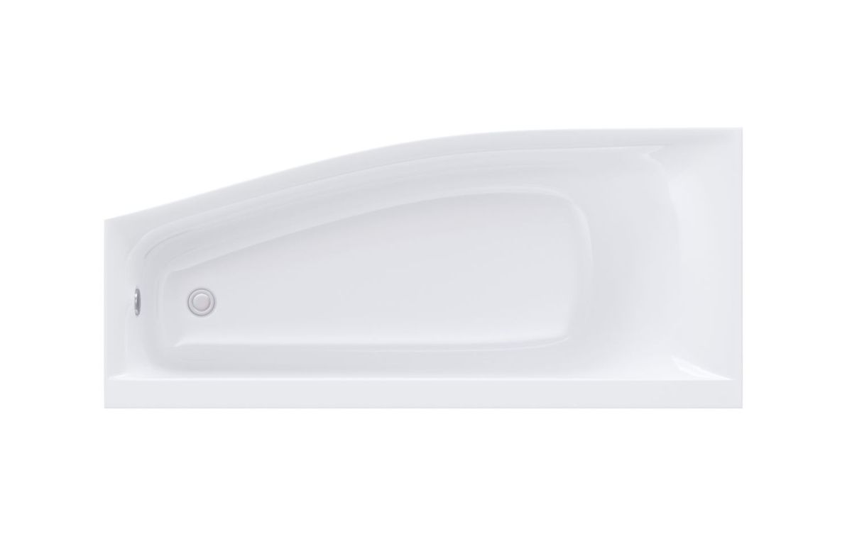 Ванна из литьевго мрамора Astra-Form Скат 01010014 170х75 пристенная асимметричная с ножками