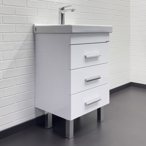 Тумба с раковиной Comforty Никосия 00-00018023CF 50х40 напольная цвет белый