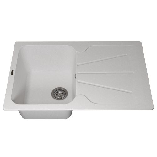 Кухонная мойка Uperwood Quartz Premium UPD-04 3910202112 80х50 цвет белый поверхность матовая