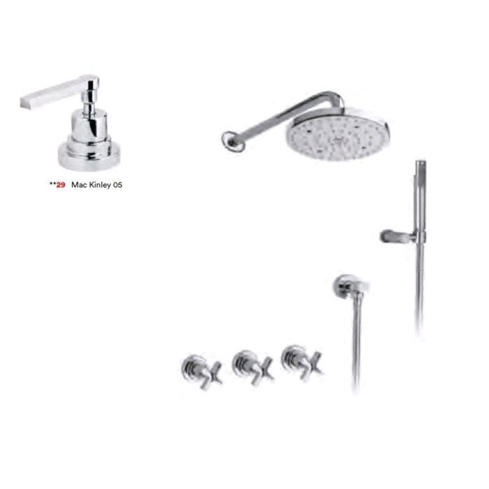 Душевой гарнитур Nicolazzi Mac Kinley 05 C2233 настенный хром