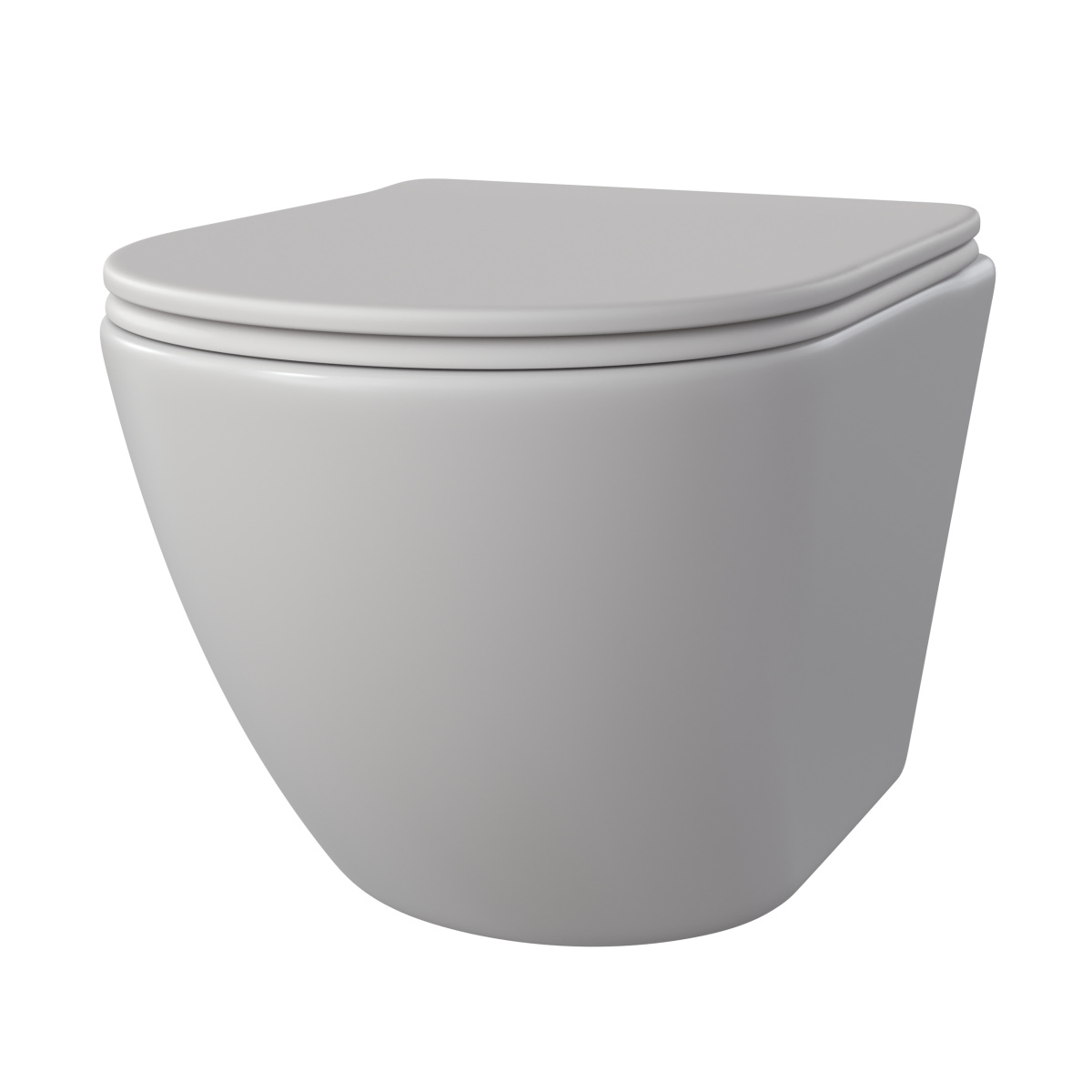 Унитаз подвесной Taliente Amato AM25010 Bianco opaco белый с сиденьем безободковый смыв торнадо