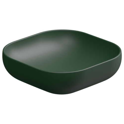 Раковина керамическая GSG Ceramic Design Easy EALAVQU45036 50х50 накладная цвет зеленый без отверстий под смеситель