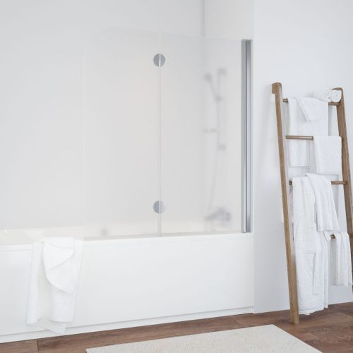 Душевая шторка на ванну Vegas-Glass E2V+E2V NOVO E2V 120 08 10 R 120х140 стекло матовое профиль хром ориентация правая