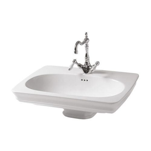 Раковина керамическая Artceram CIVITAS CIL001 01 00 *1 70 см подвесная цвет белый 1 отверстие под смеситель