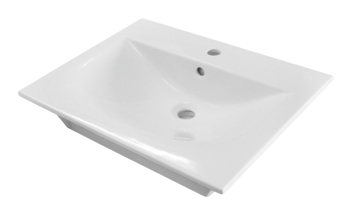 Раковина мебельная из сантехнического фарфора Sanita Luxe Breeze 60 WB.FN/Breeze/60-C/WHT.G/S1 60х50 накладная цвет белый