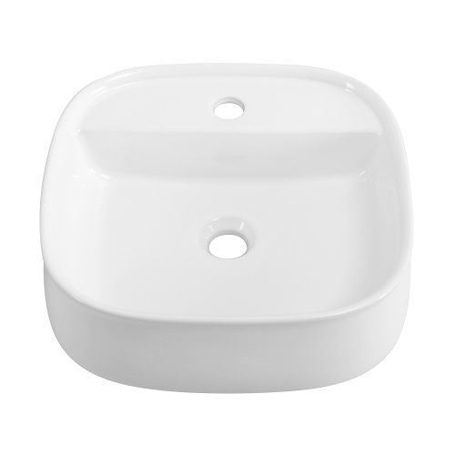 Раковина керамическая Cezares CZR-6581 40х40 накладная цвет белый 1 отверстие под смеситель