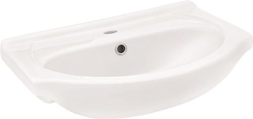 Раковина из сантехнического фарфора Aquaton Линда 1WH110156 60х40 накладная цвет белый 1 отверстие под смеситель