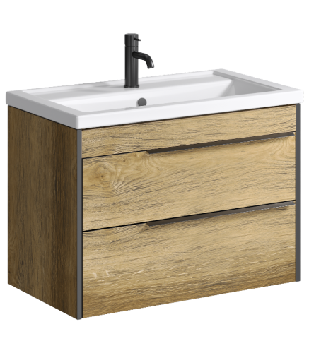 Тумба под раковину Aqwella Y FRG0108DB 80х40 подвесная цвет коричневый