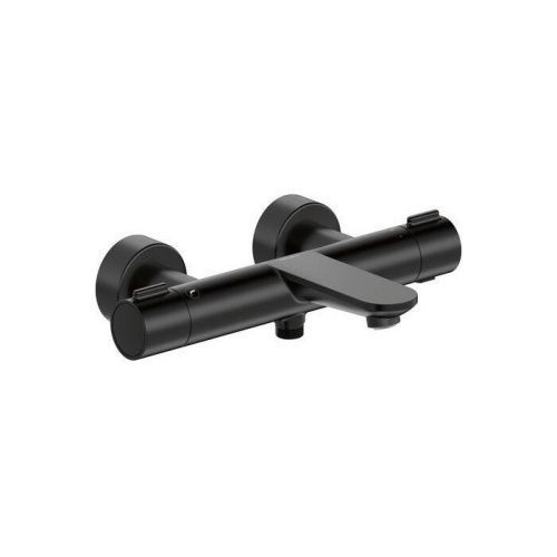 Смеситель для ванны Duravit Wave WA5220000046 / WA5220000C46 настенный черный с термостатом