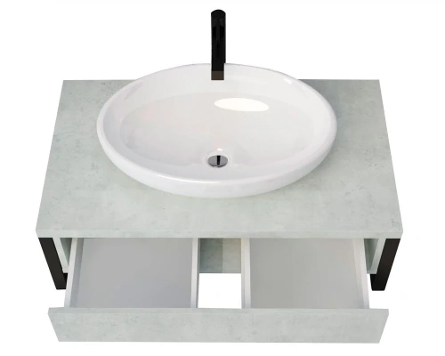 Тумба под раковину 1MarKa Grunge Loft У85851 80х50 подвесная цвет серый