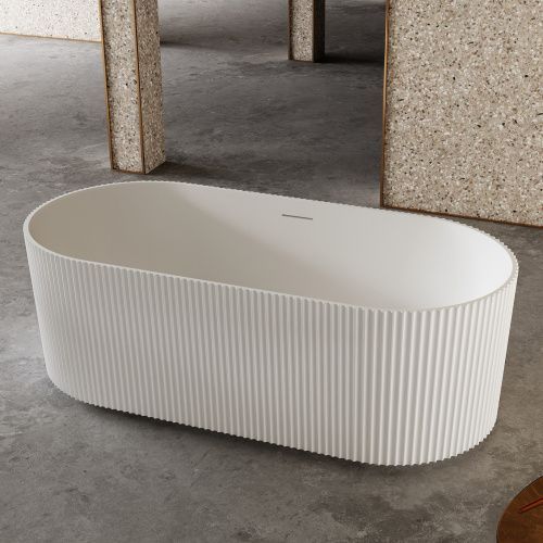 Ванна из искусственного камня Abber Stein AS9601 170х75 отдельностоящая овальная с каркасом