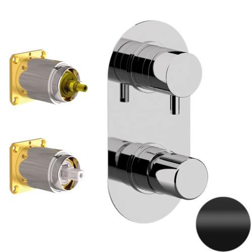 Смеситель для душа Daniel Trilogy TG612D2KB15 встраиваемый в стену черный
