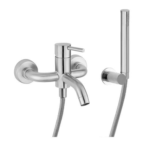 Смеситель для ванны Cisal Xion XI000124D1 настенный нержавеющая сталь