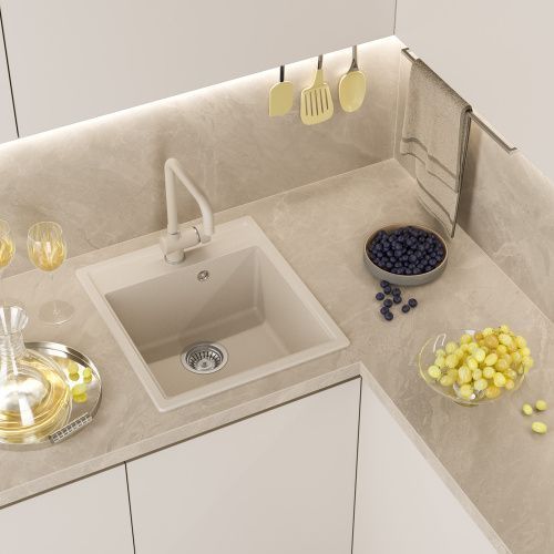 Кухонная мойка Misty Imperial IMP-46х51-02 45х50 цвет бежевый поверхность матовая
