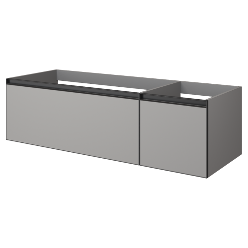 Тумба под раковину Armadi Art Quatro 790-M2-140-L-A 140х50 подвесная цвет серый