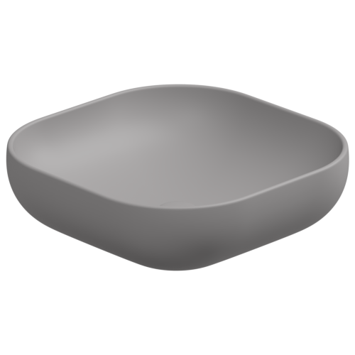 Раковина керамическая GSG Ceramic Design Easy EALAVQU45038 50х50 накладная цвет серый без отверстий под смеситель