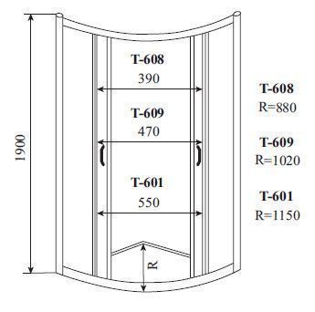 Душевой уголок Timo ALTTI-609C 90х90 стекло прозрачное профиль хром без поддона - фото 2