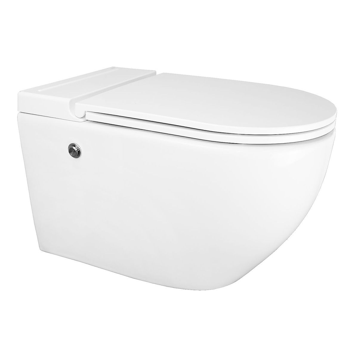 Унитаз подвесной Azario AZ-102C белый с сиденьем микролифт безободковый импульсный смыв