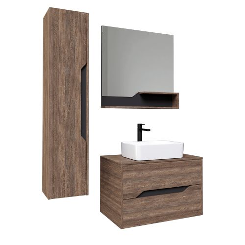 Шкаф-пенал Grossman Лайф 303202 30х150 подвесной цвет коричневый