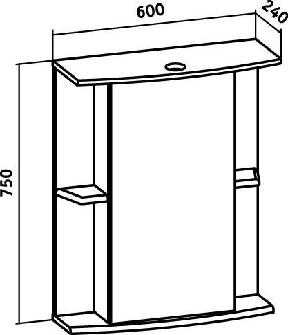 Зеркало-шкаф Runo Мадрид 00000000036 60х80 подвесной цвет белый - фото 3