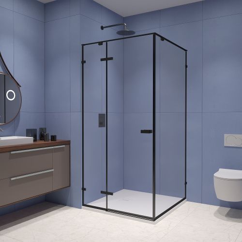 Душевой уголок RGW Stilvoll 353203000-14 100х100 стекло прозрачное профиль черный без поддона