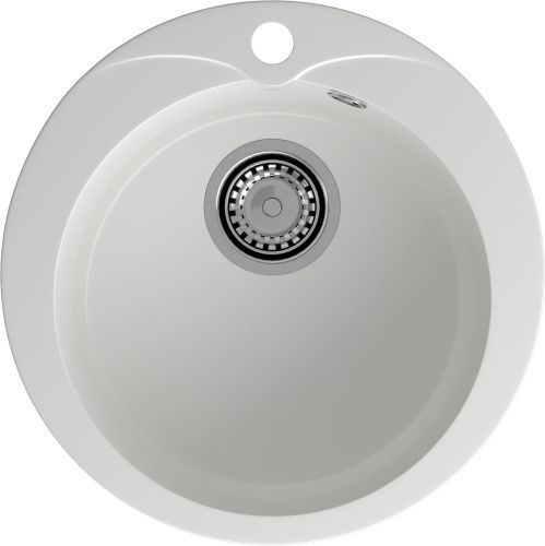 Кухонная мойка Granfest Rondo R-480 иней 50х50 цвет белый поверхность матовая