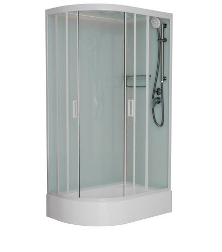 Душевая кабина Frank 129009 120х80 асимметричная с крышей ориентация правая