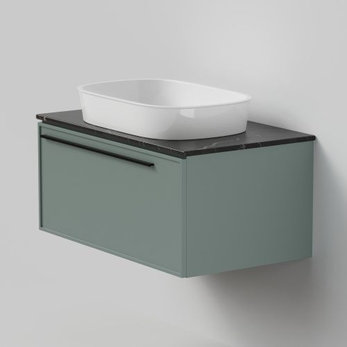 Тумба со столешницей La Fenice ELBA NFNC-01-ELB-G-80-3-GB 80х50 подвесная цвет синий/серый