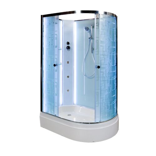 Душевая кабина AvaCan EM2712LNLED+GM 120х80 асимметричная без крыши ориентация левая