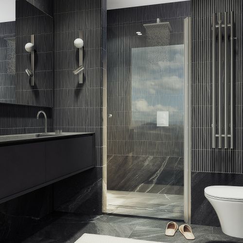 Душевая дверь Maybah Glass MGD-809-5 90х200 стекло прозрачное профиль хром