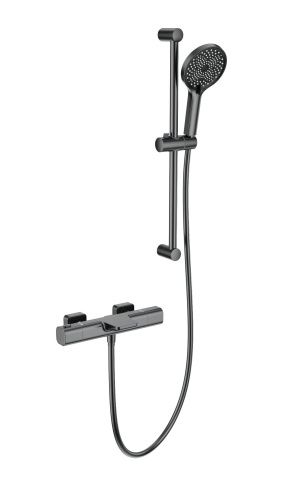 Душевой гарнитур Wonzon & Woghand  WW-C2017-A-BGG настенный серый с термостатом