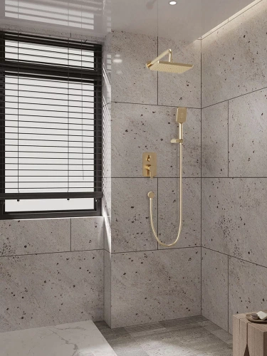 Душевая система Veconi VERONA VE-510-G-C4 встраиваемая в стену цвет золото