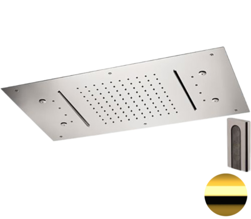 Верхний душ Remer 357RR7040N2CWDO 40х70 золото