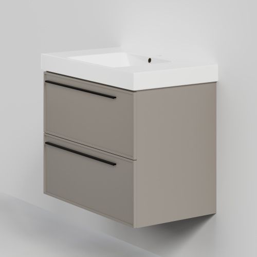 Тумба с раковиной La Fenice Elba TWIN NFNC-01-ELB-C-80-2-3-80 80х50 подвесная цвет бежевый