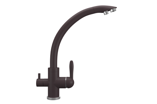 Смеситель для кухни Ulgran Quartz UQ-022-06 на мойку коричневый