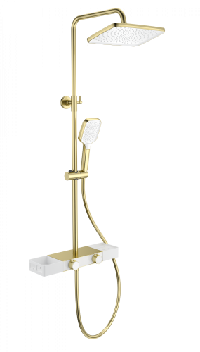 Душевая стойка Wonzon & Woghand WW-B3552-BG настенная цвет золото с термостатом