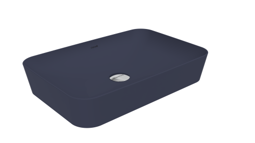 Раковина из сантехнического фарфора Creavit Ultra UL060-00BM00E-0000 60х40 накладная цвет серый 1 отверстие под смеситель